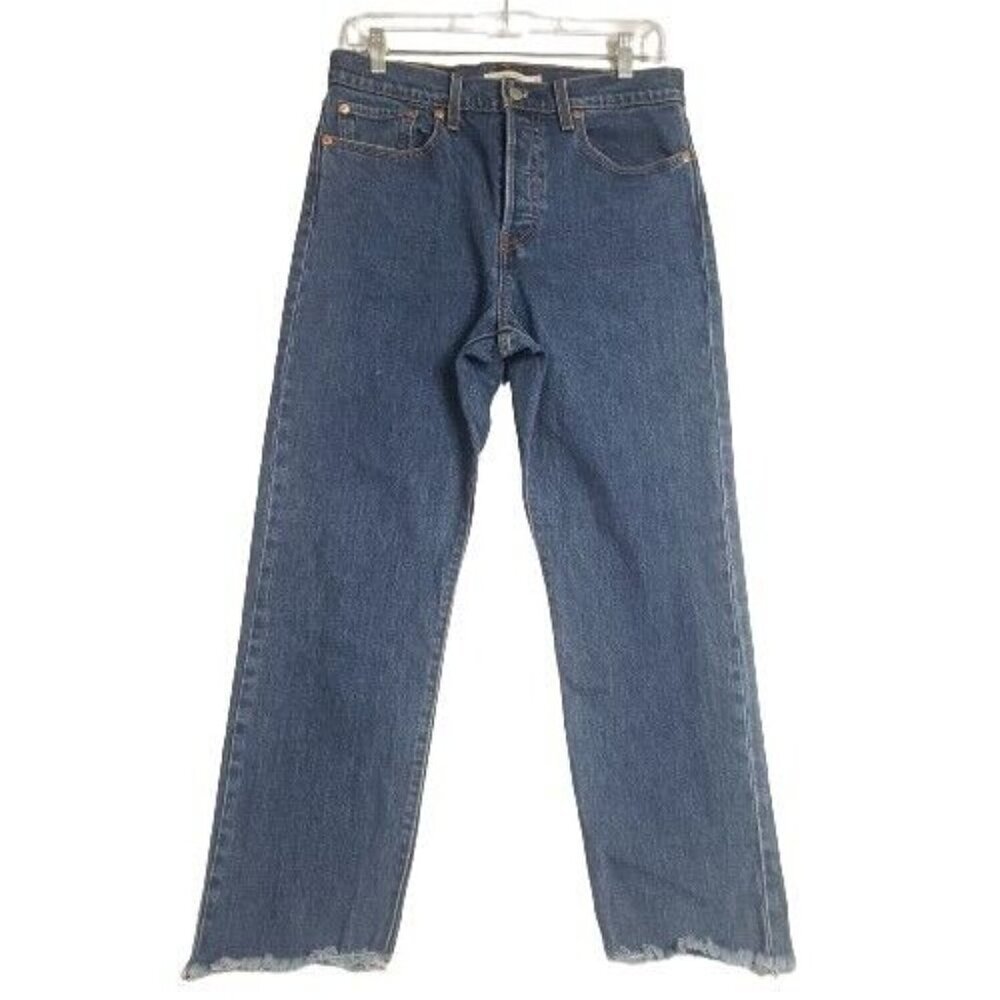 Levi's Premium Button Fly Wedgie Straight Leg Jeans Blue Size W 30 x L 26